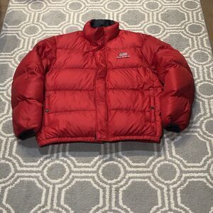 Vintage Ralph Lauren Polo Jeans Down Jacket Men's Size Large Puffer Red 90s